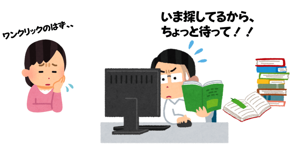 投資信託の信託報酬がどこに載っているか探す人のイメージ